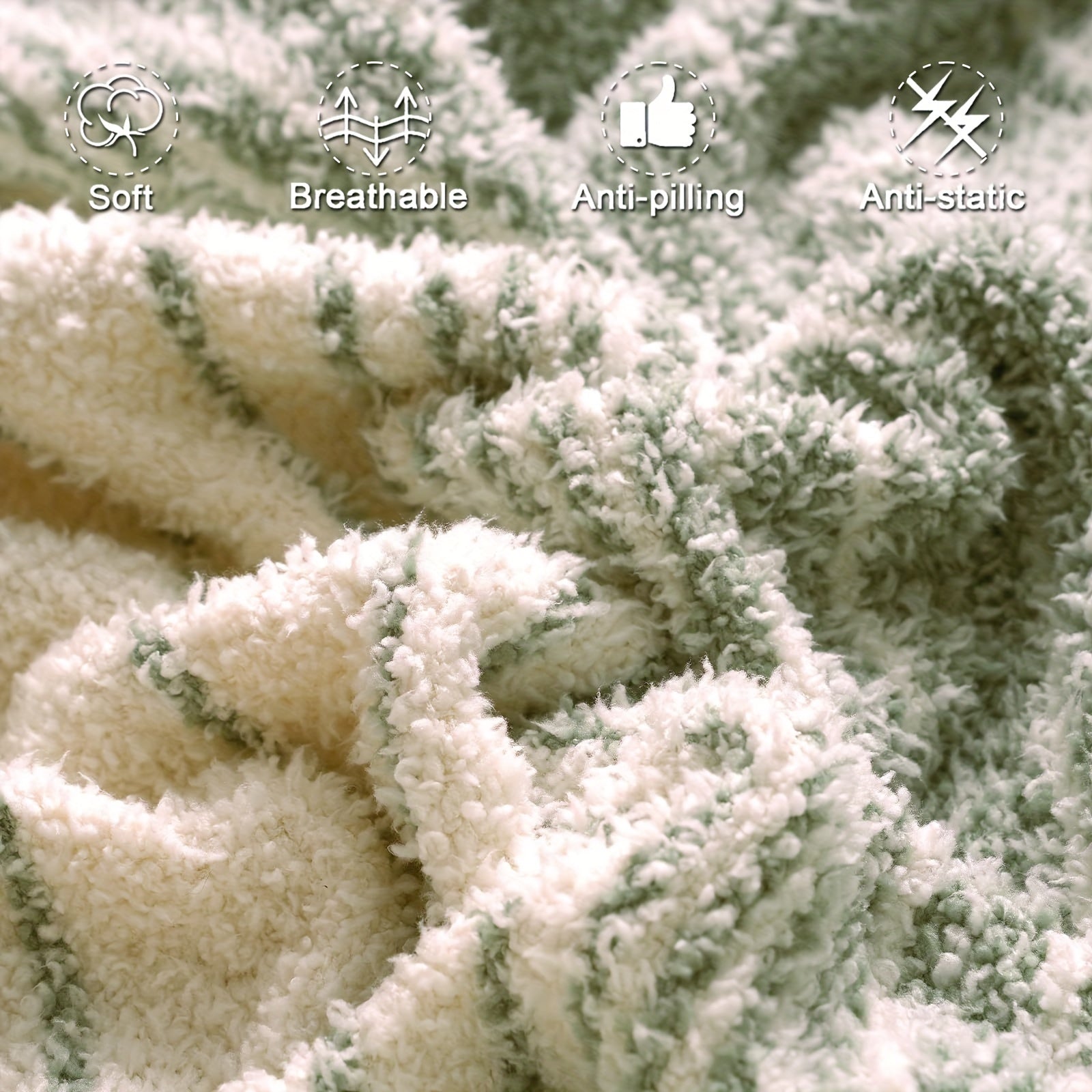 Manta Texturizada Negra con Flecos para Sofá y Cama