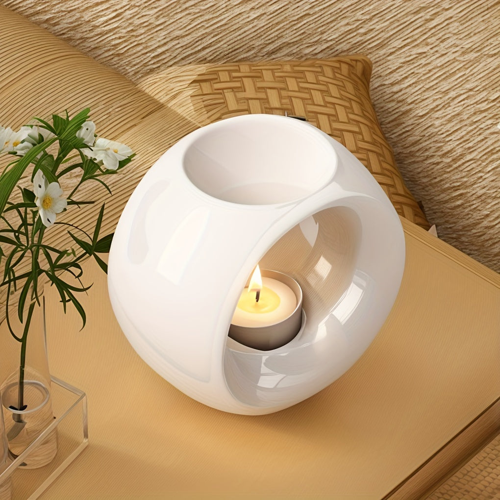 Oval Ceramic Oil Burner for Aromatherapy 
