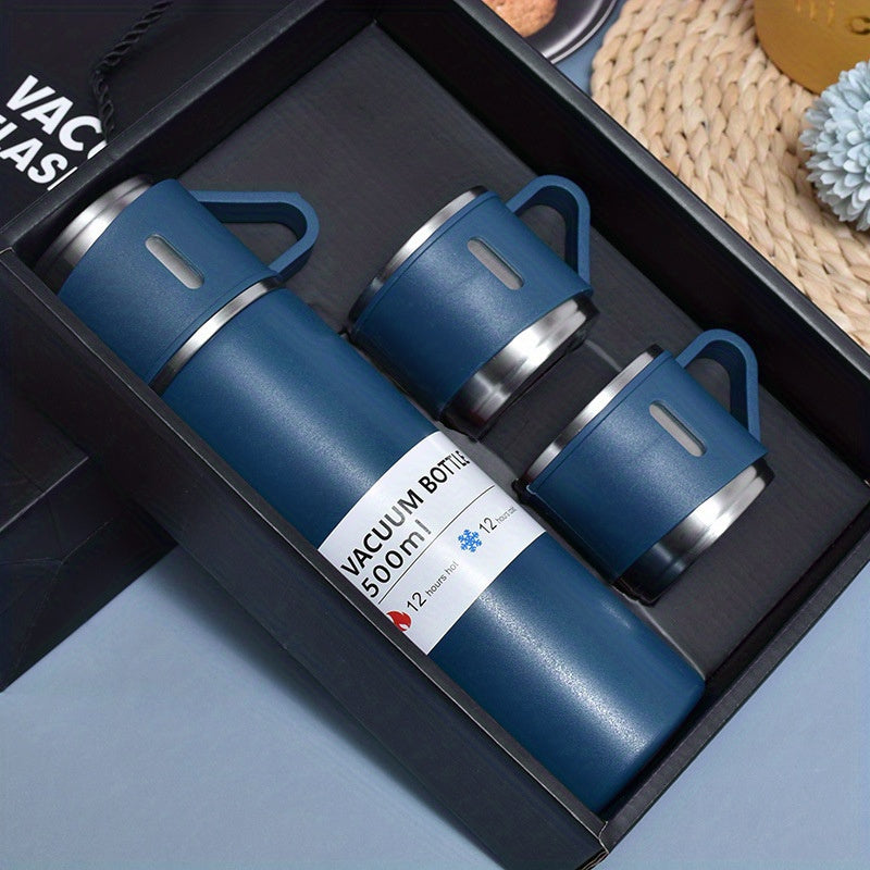Stainless Steel Thermos Set with Cup for Hot and Cold Drinks 