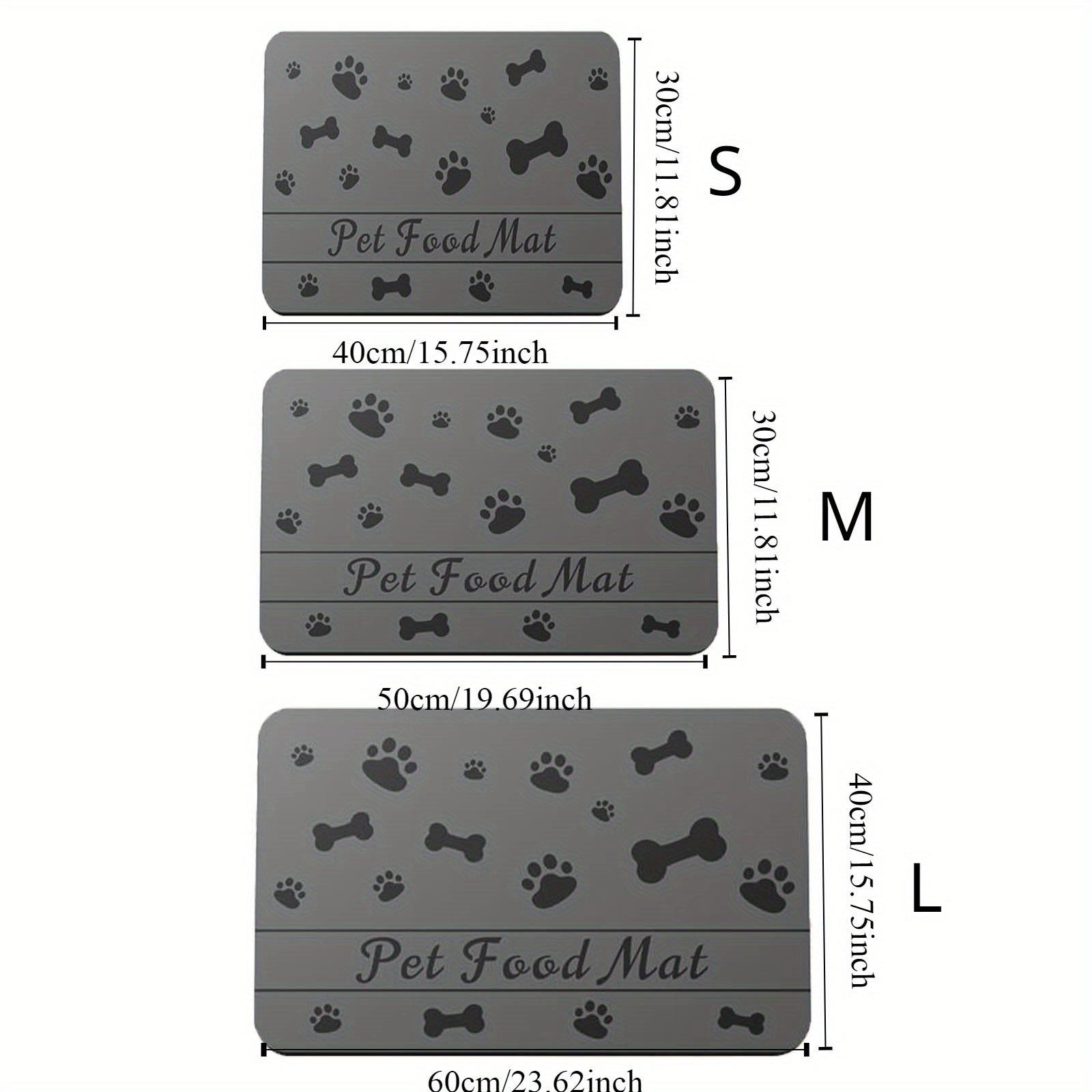 Alfombrilla Absorbente para Comedero de Perros, Fácil de Limpiar
