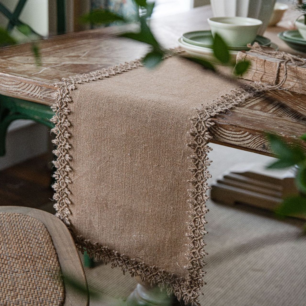Caminos de Mesa de Yute Natural - Encanto Rústico para Decoración