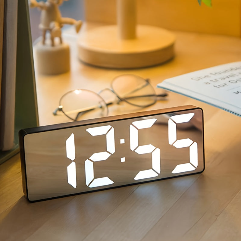 Reloj Despertador LED de Mesa con Pantalla Digital y Función de Alarma