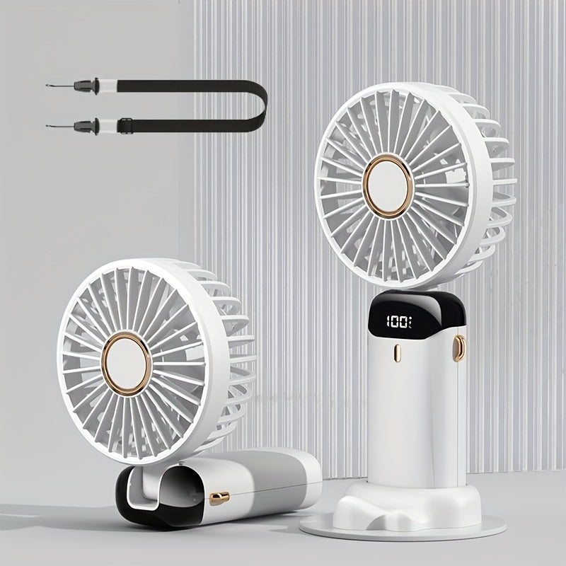 Ventilador Portátil con LED y Batería Recargable