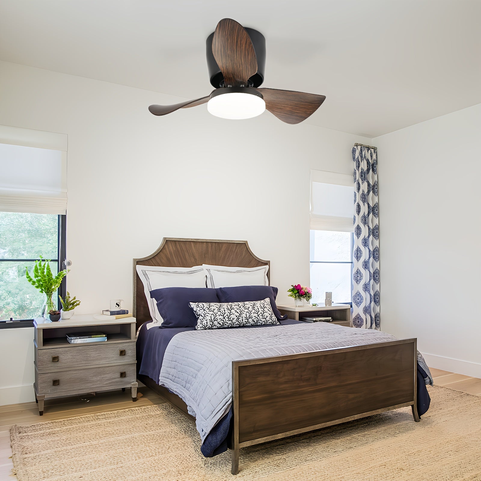 Ventilador de Techo con Luz LED Regulable y Control Remoto