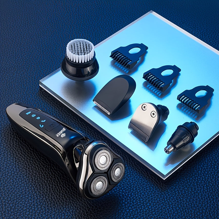 5-in-1 Rechargeable Electric Shaver with Accessories 