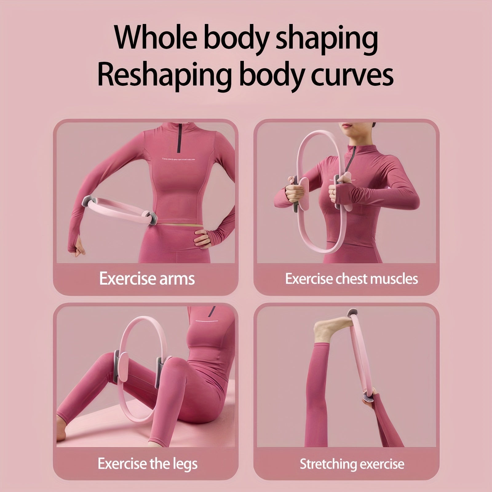 Anillo de Resistencia Rosa para Yoga y Pilates - Accesorio Esencial