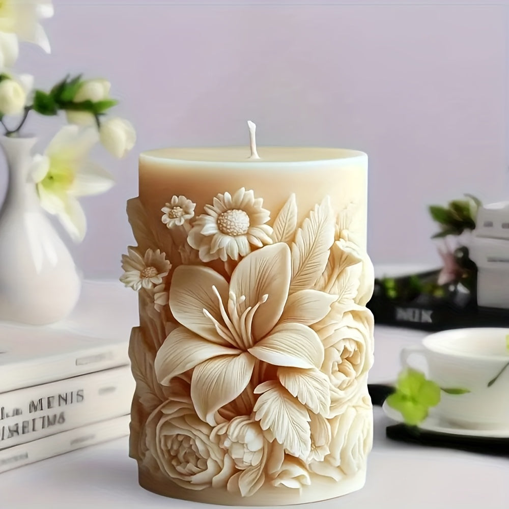 Reusable Mold for Floral Candles in High-Quality Silicone 