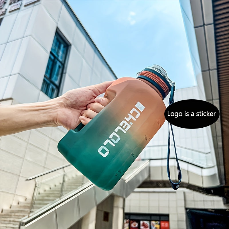 Botella Deportiva 2.2L con Pajita, Reutilizable y Portátil