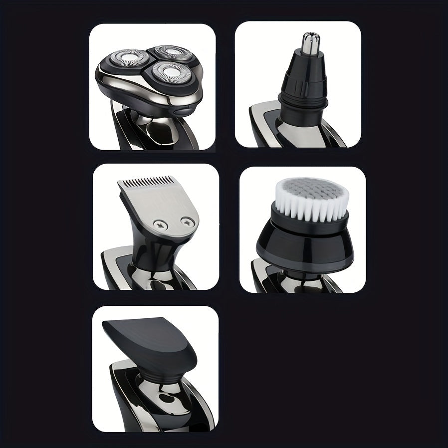 5-in-1 Rechargeable Electric Shaver with Accessories 