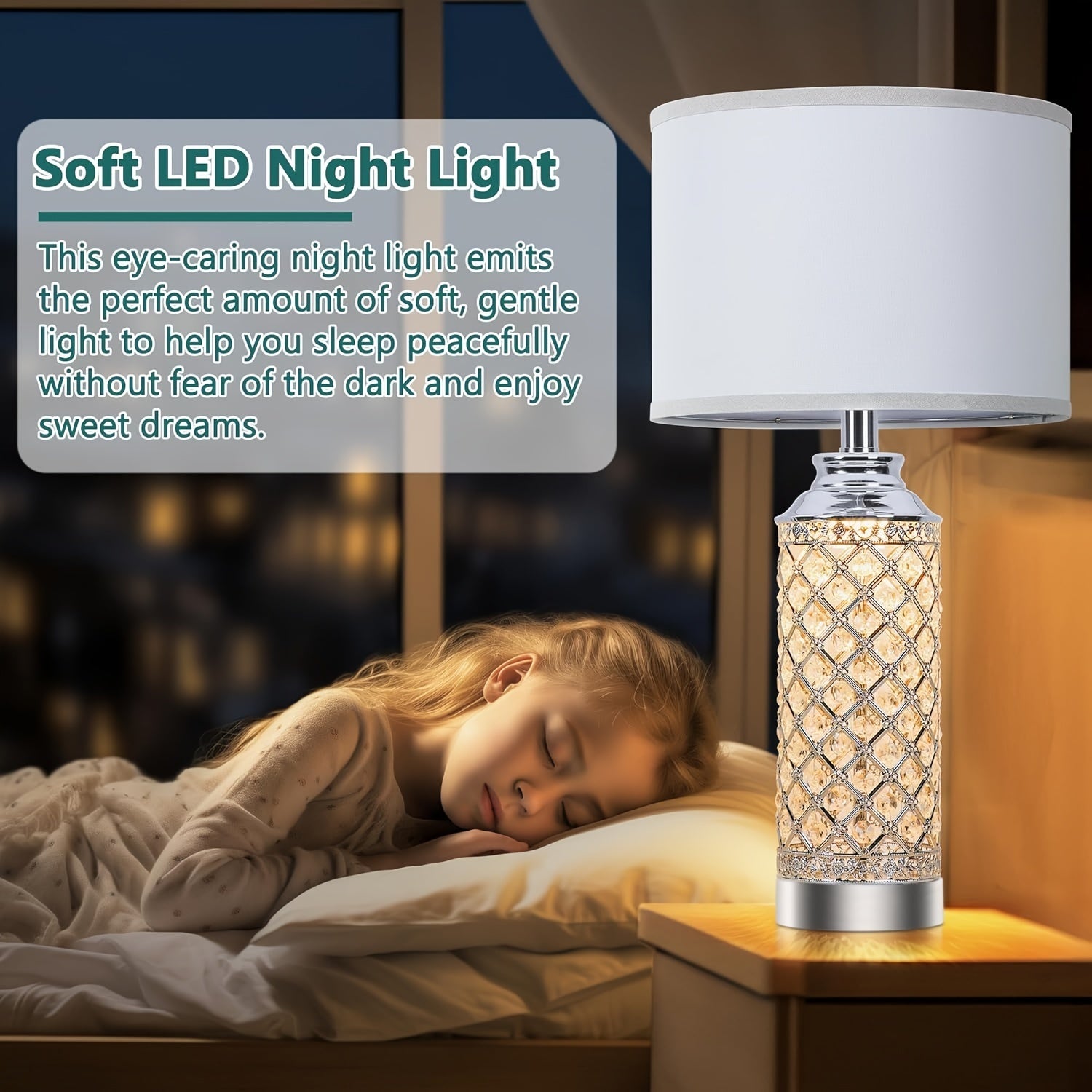 Set de 2 Pantallas de Mesa con Luz LED y Puertos USB