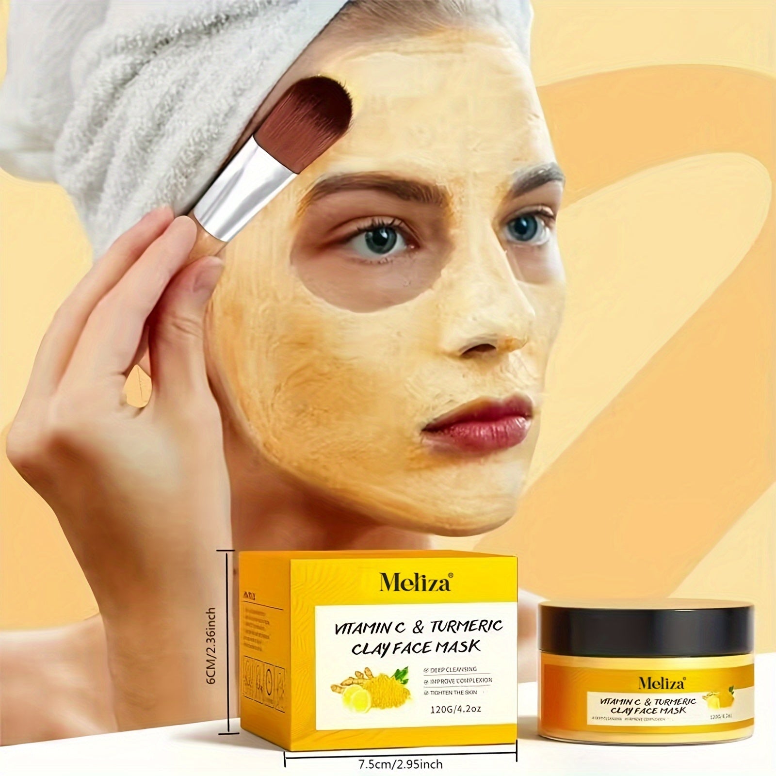 Mascarilla Facial de Vitamina C y Cúrcuma para Limpieza Profunda