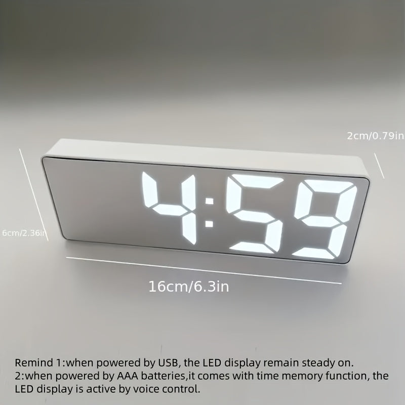 Reloj Despertador LED de Mesa con Pantalla Digital y Función de Alarma