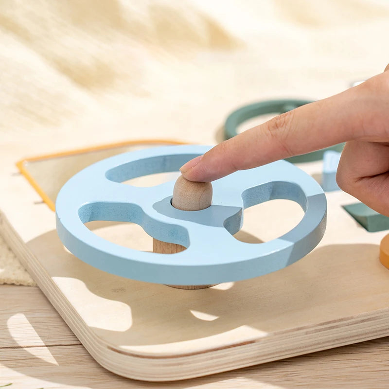 Montessori Wooden Educational Toy: Interactive Car Board 