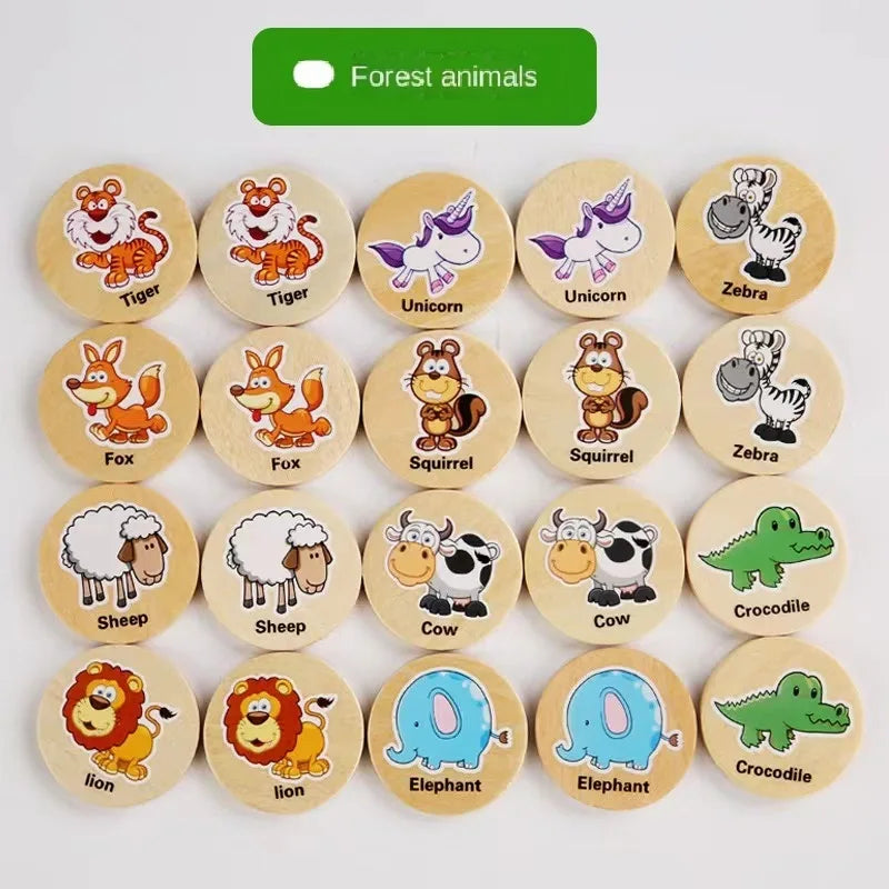 Montessori wooden puzzle game for children 