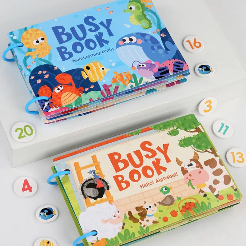 Montessori educational book for children, early learning toy 