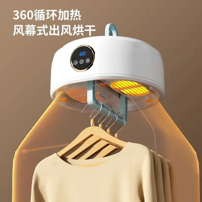 Secador de ropa portátil plegable con esterilización