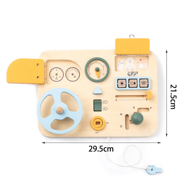 Montessori Wooden Educational Toy: Interactive Car Board 