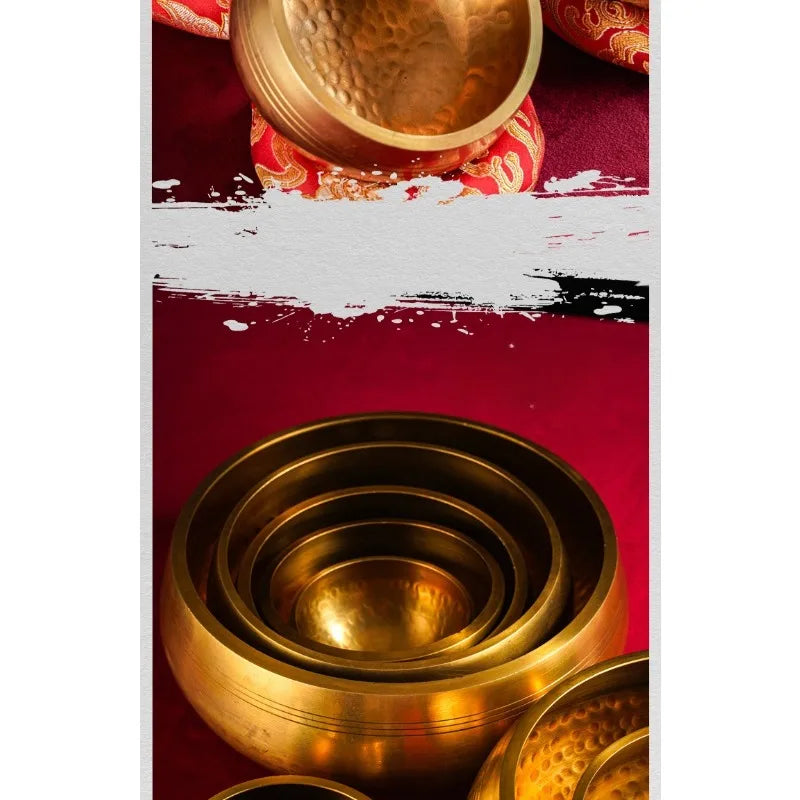 Tibetan singing bowl set for meditation and well-being 