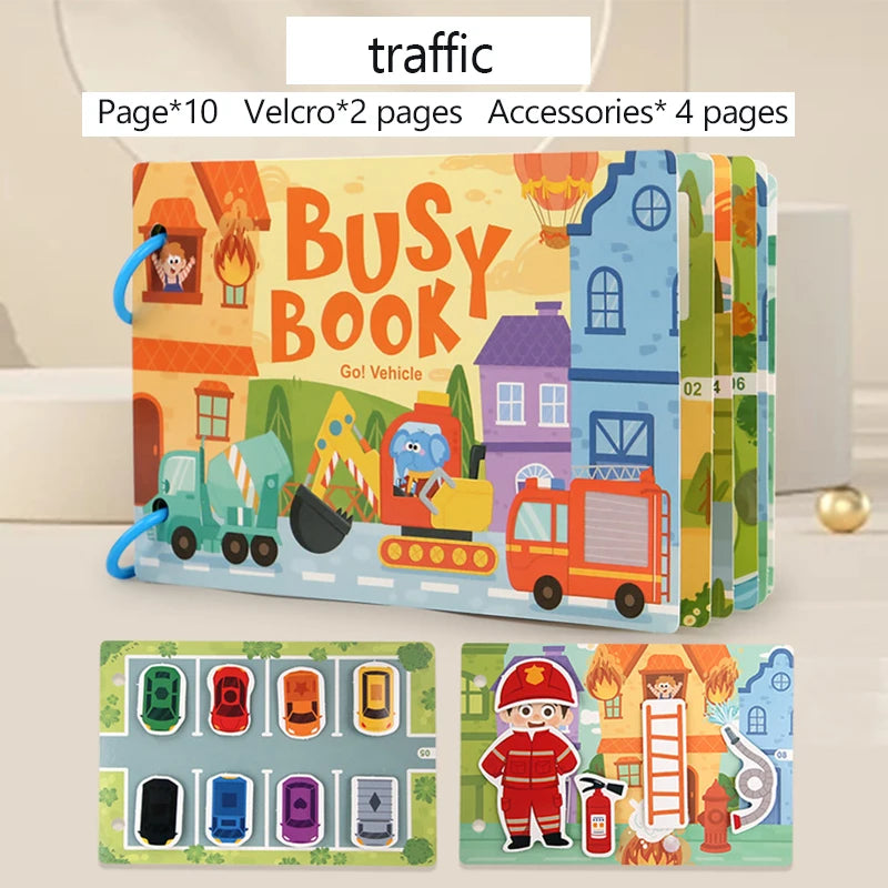 Montessori educational book for children, early learning toy 