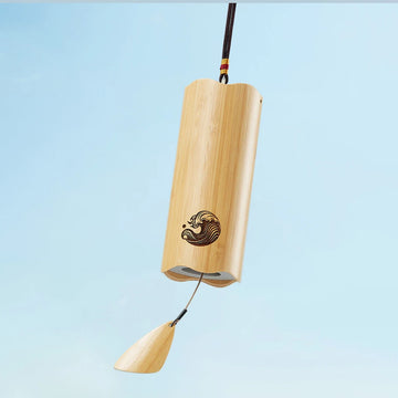 Campana de Viento de Bambú Hluru, 8 Notas, Decoración Zen