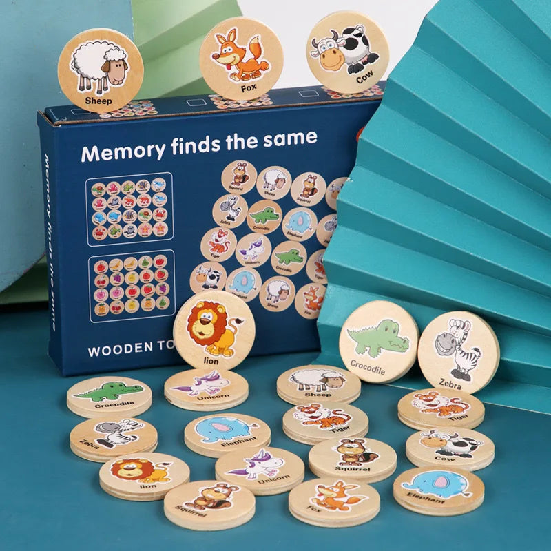 Montessori wooden puzzle game for children 
