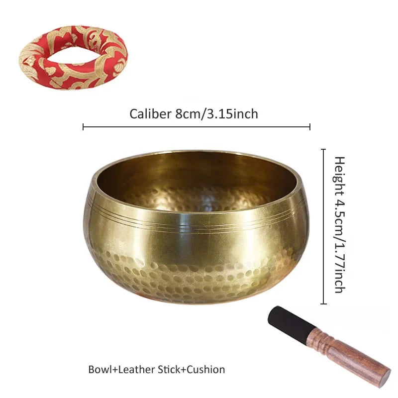 Cuenco Tibetano para Meditación y Yoga, Hecho a Mano