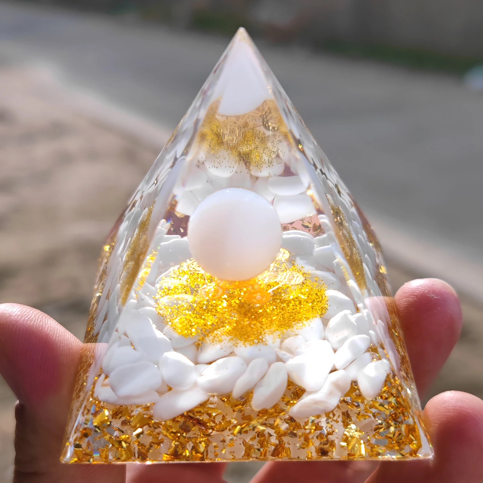 Pirámide de Cristal de Amatista para Meditación y Energía