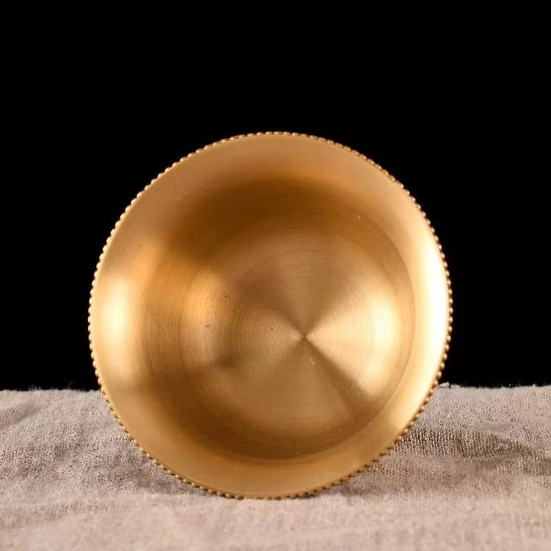 Tibetan copper singing bowl for Buddhist altars 