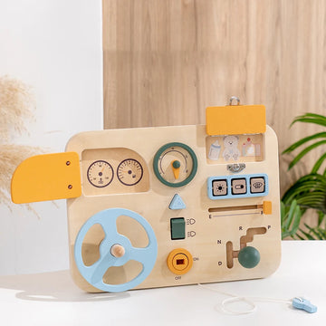 Montessori Wooden Educational Toy: Interactive Car Board 