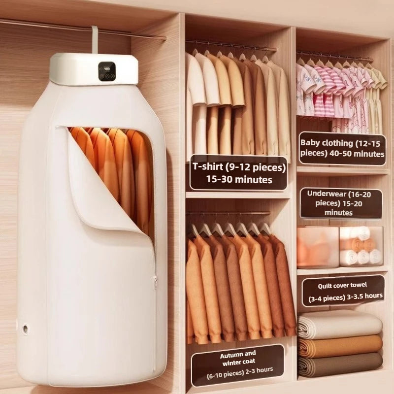 Secadora eléctrica plegable portátil con temporizador inteligente