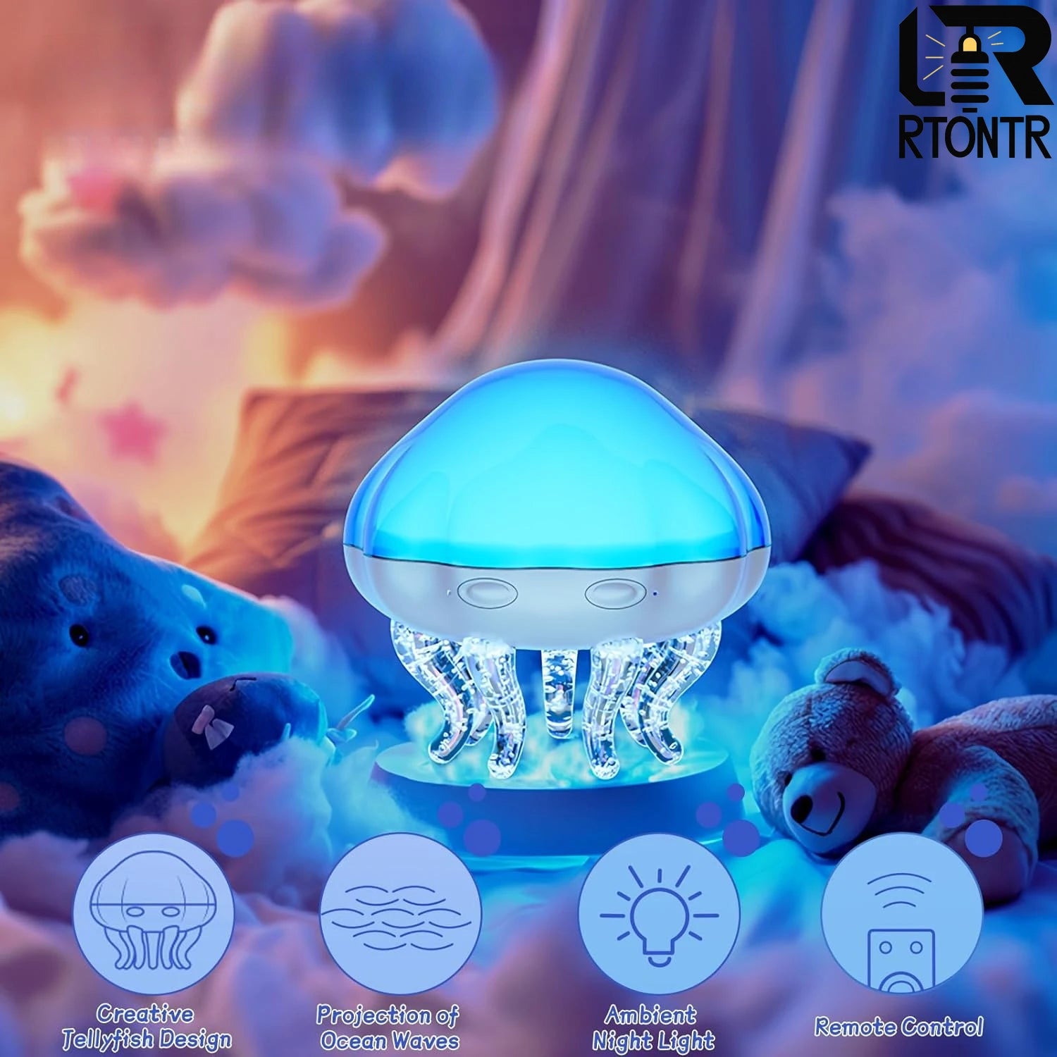 Proyector de Luz de Galaxia con Música y Efectos de Medusas