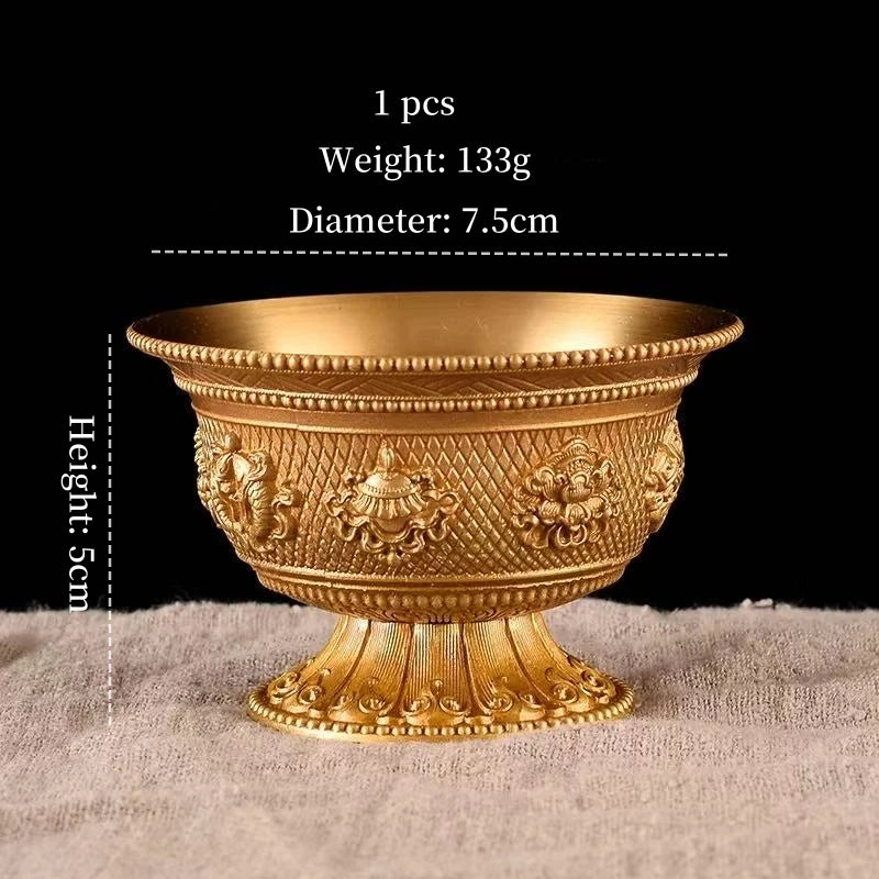 Tibetan copper singing bowl for Buddhist altars 