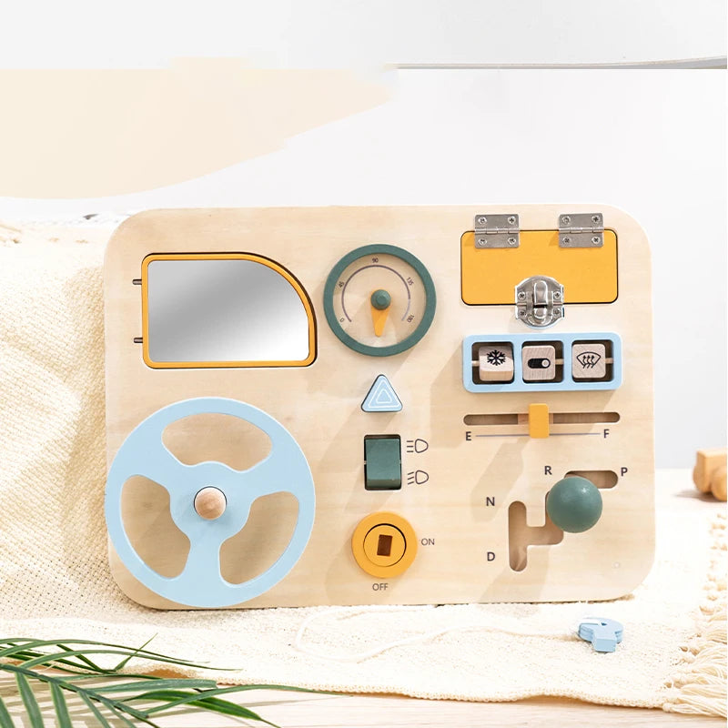Montessori Wooden Educational Toy: Interactive Car Board 