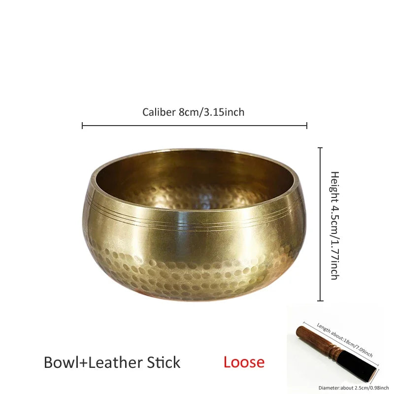 Cuenco Tibetano para Meditación y Yoga, Hecho a Mano