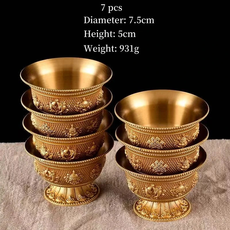 Tibetan copper singing bowl for Buddhist altars 