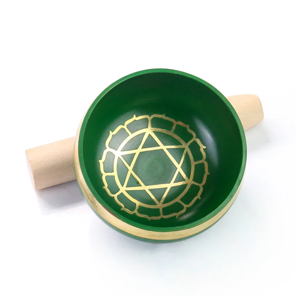 Tibetan copper singing bowl for meditation and relaxation 