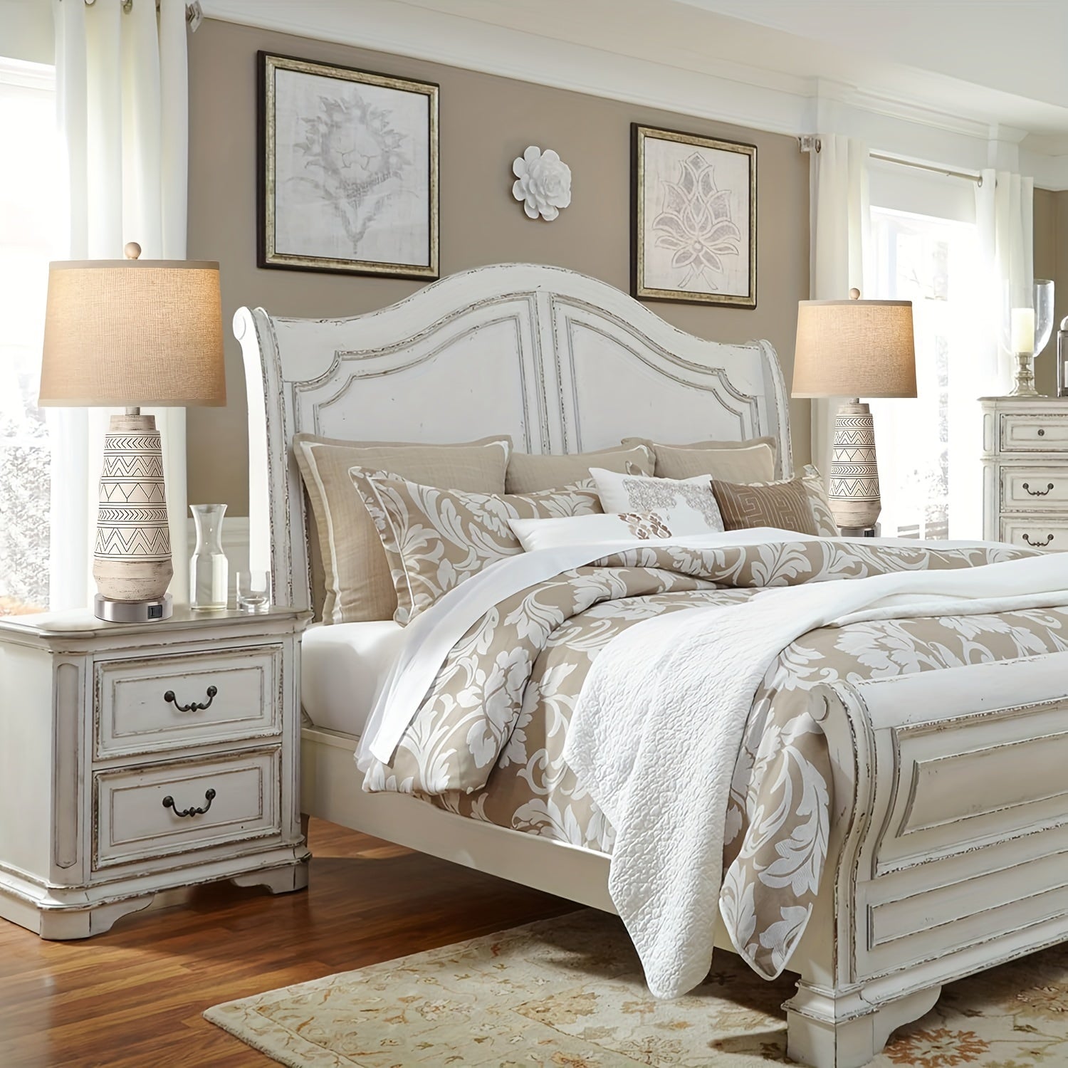 Pack de 2 Lámparas de Mesa Modernas con Control Táctil y USB