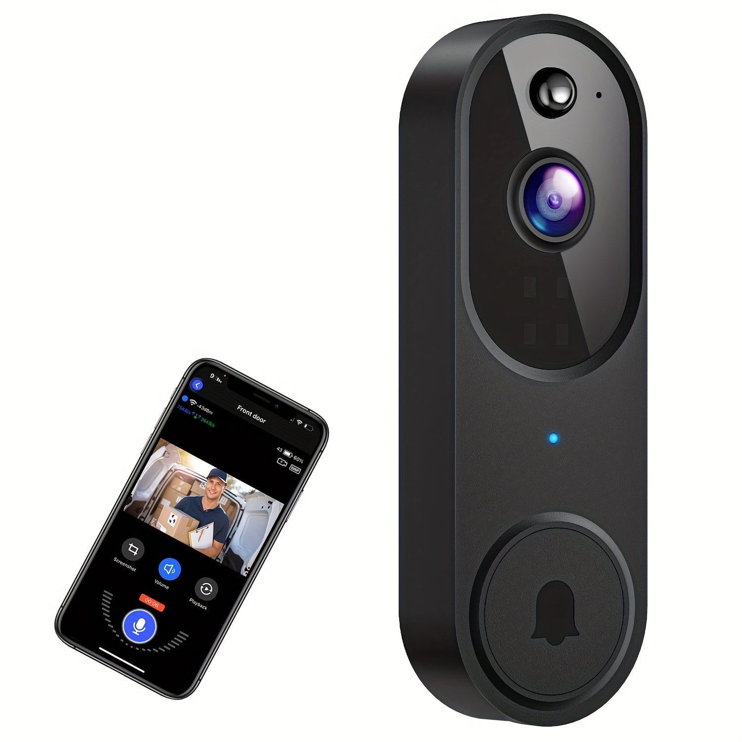 1440P Smart Video Intercom with Human Detection and Cloud Storage 
