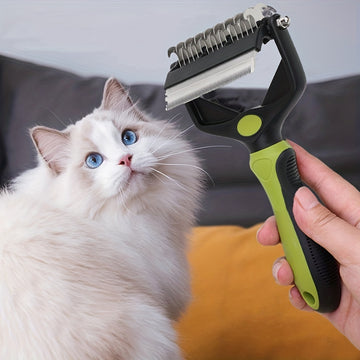 Cepillo 2 en 1 para Perros Medianos a Grandes - Desenredante y Deslanador