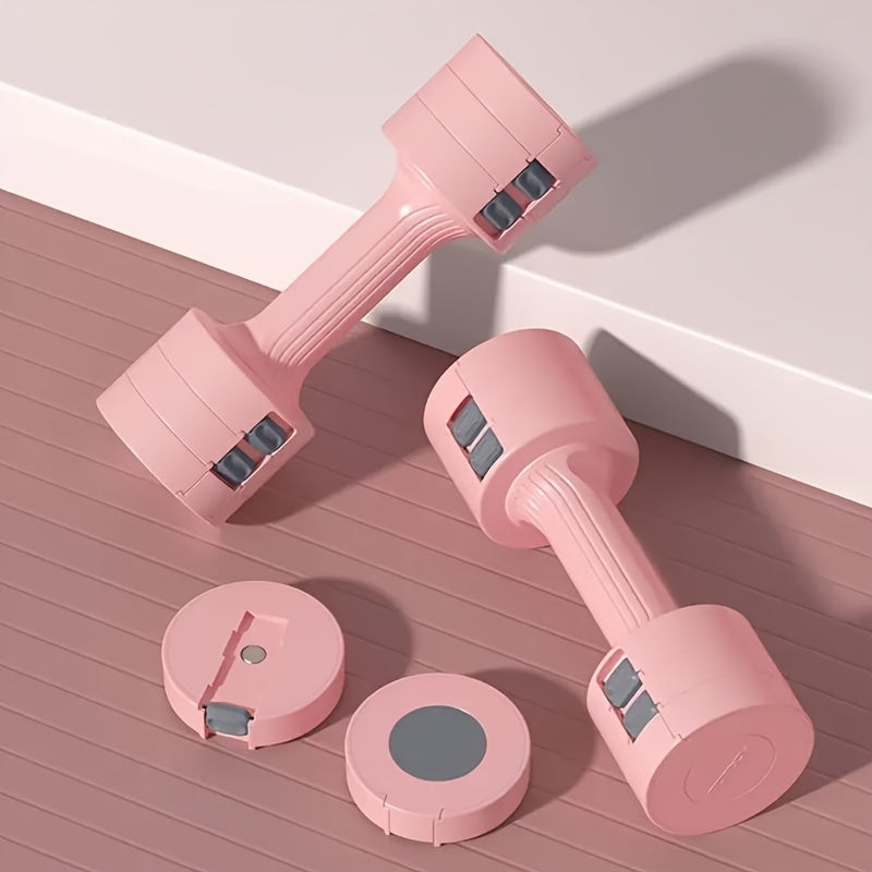 Set de Mancuernas Ajustables Rosa 5kg para Entrenamiento en Casa