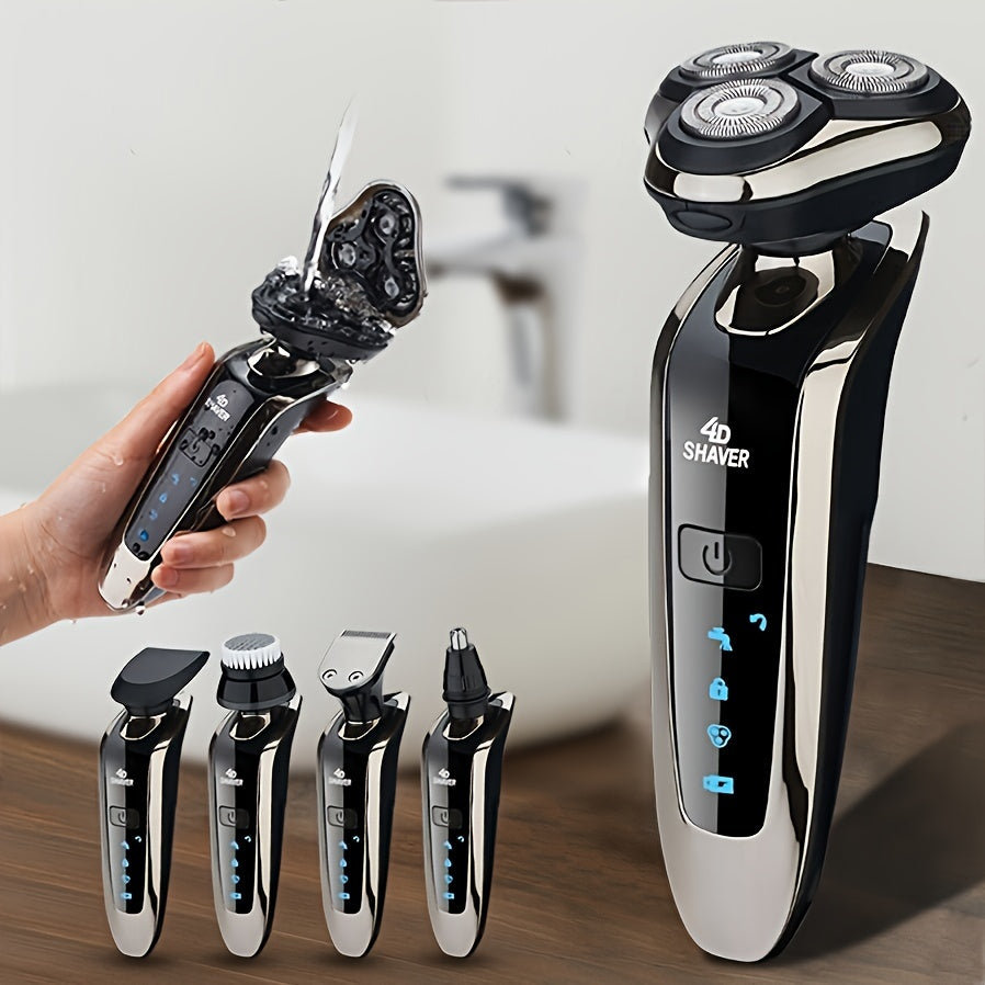 5-in-1 Rechargeable Electric Shaver with Accessories 