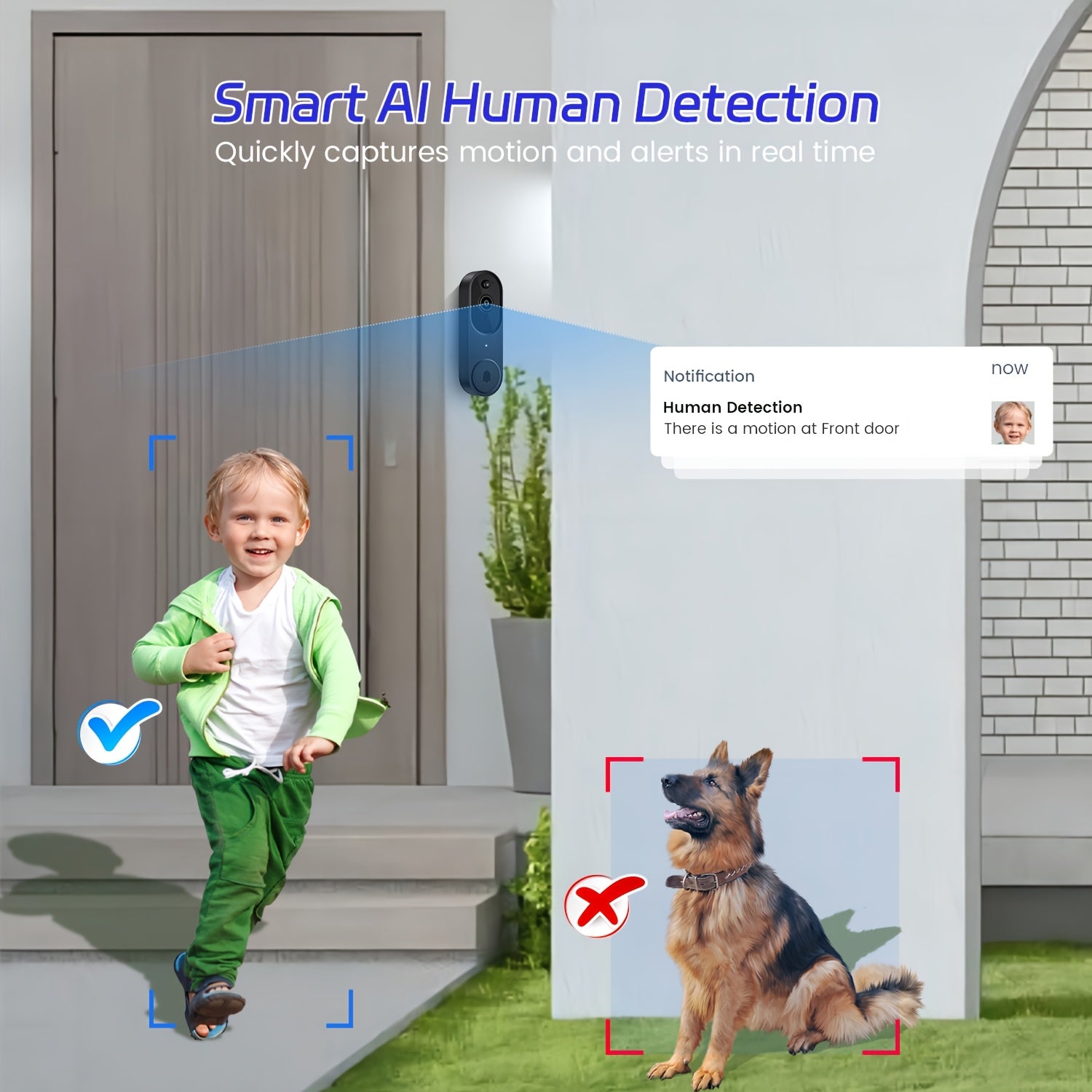 1440P Smart Video Intercom with Human Detection and Cloud Storage 