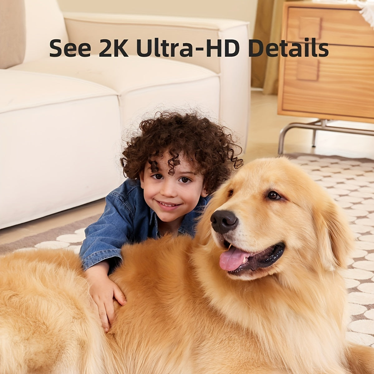 Cámara de Seguridad Interior 2K 360° con WiFi y Audio Bidireccional