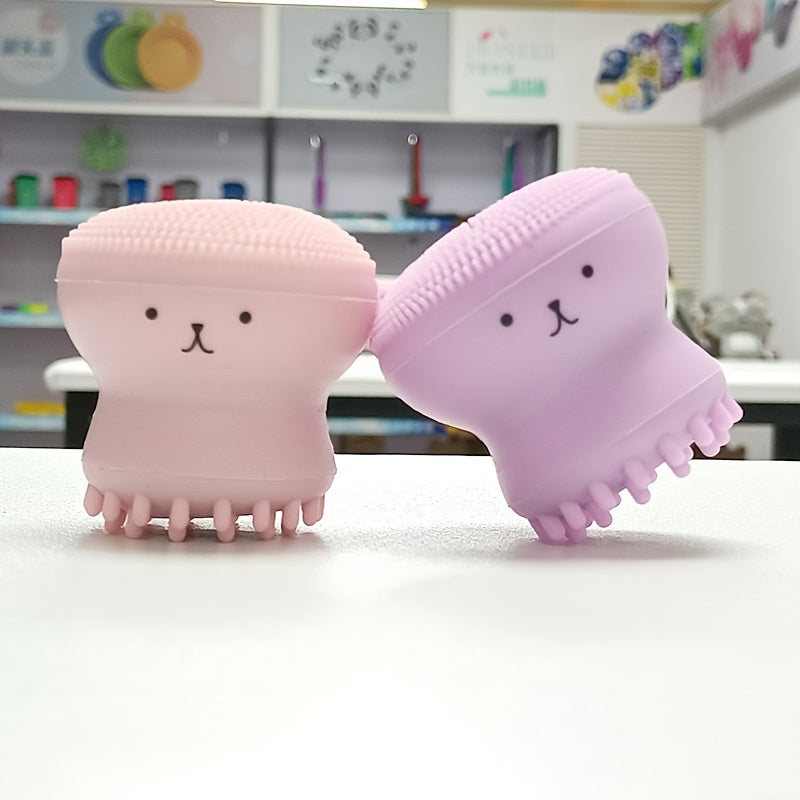 Cepillo Exfoliante Facial de Silicona en Forma de Pulpo