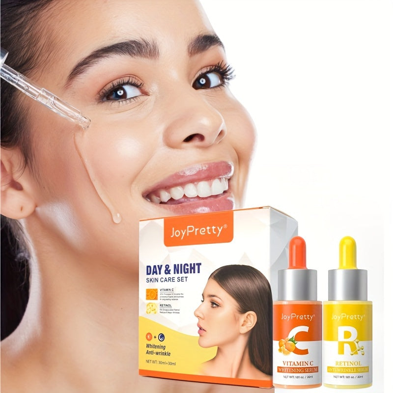 Set de Cuidado Facial: Serum de Vitamina C y Esencia de Retinol