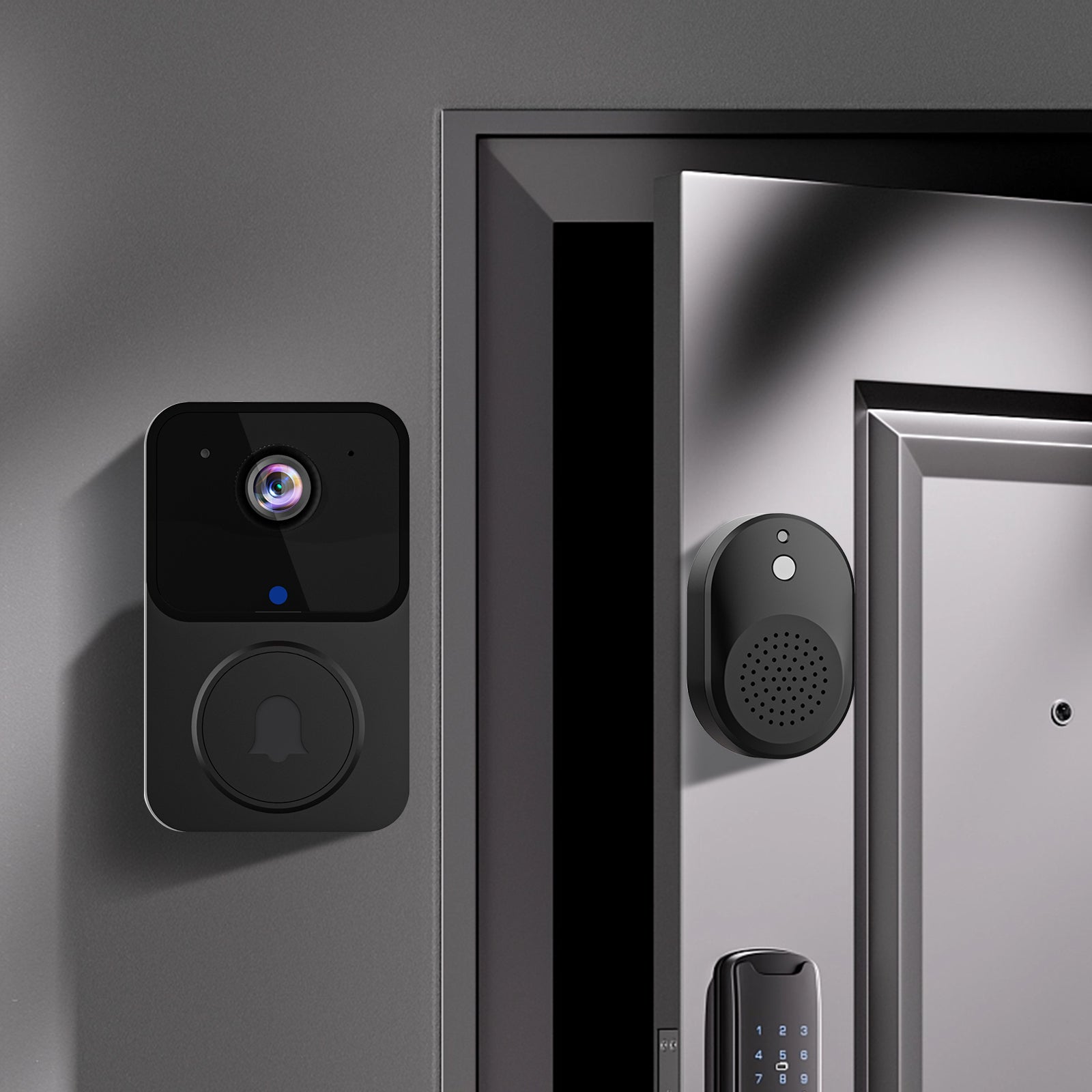 Timbre inalámbrico con cámara HD y visión nocturna