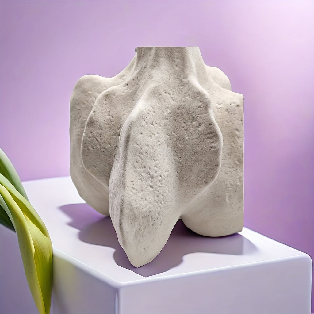 Jarrón Cerámico Bohemio para Flores Secas e Hidropónicas