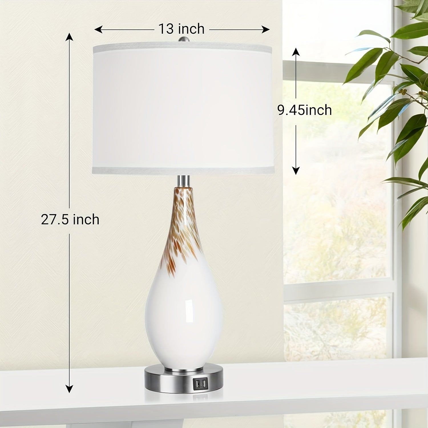 Lámparas de Mesa Modernas con Control Táctil y Puertos USB