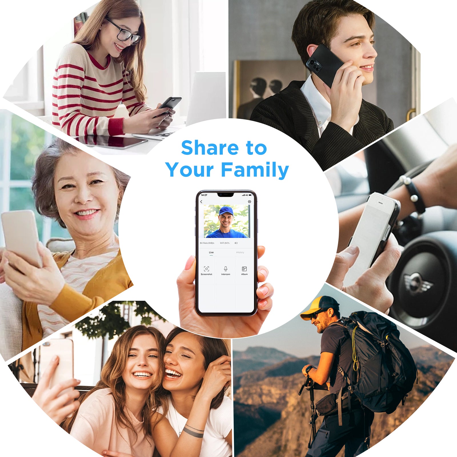 Timbre inalámbrico con cámara HD y visión nocturna