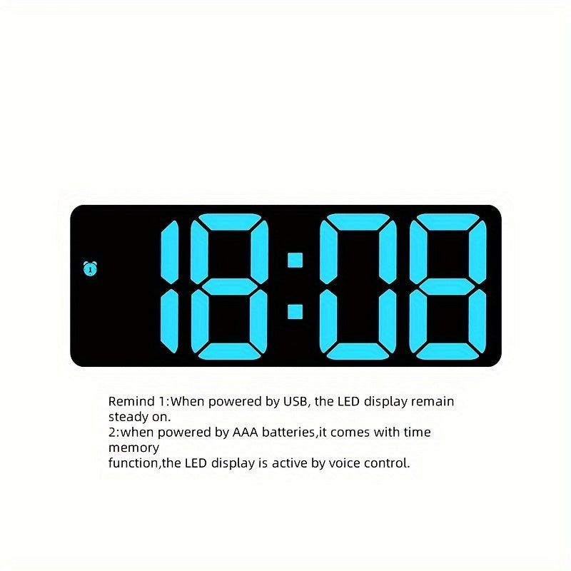 Reloj Despertador LED de Mesa con Pantalla Digital y Función de Alarma
